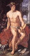 Hendrick Goltzius Mercury as personification of painting oil painting on canvas
